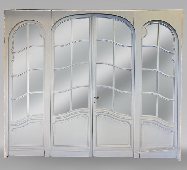 Large double doors and frames with glasses Doors