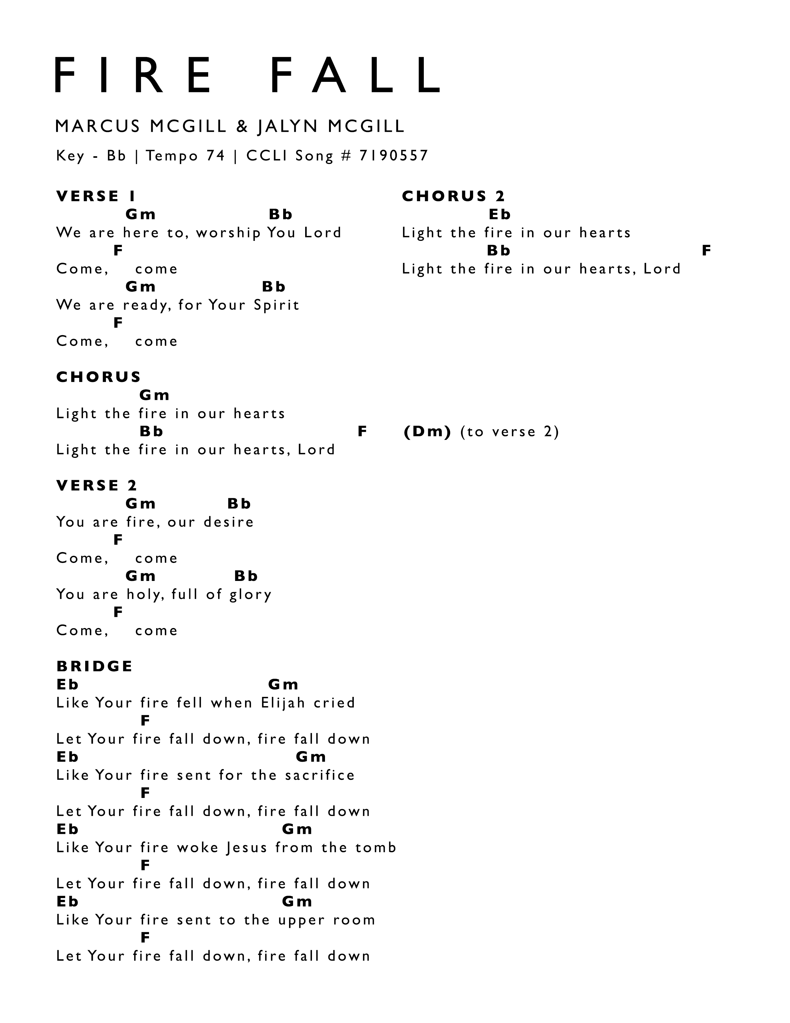 Chords — Marcus & Jalyn McGill