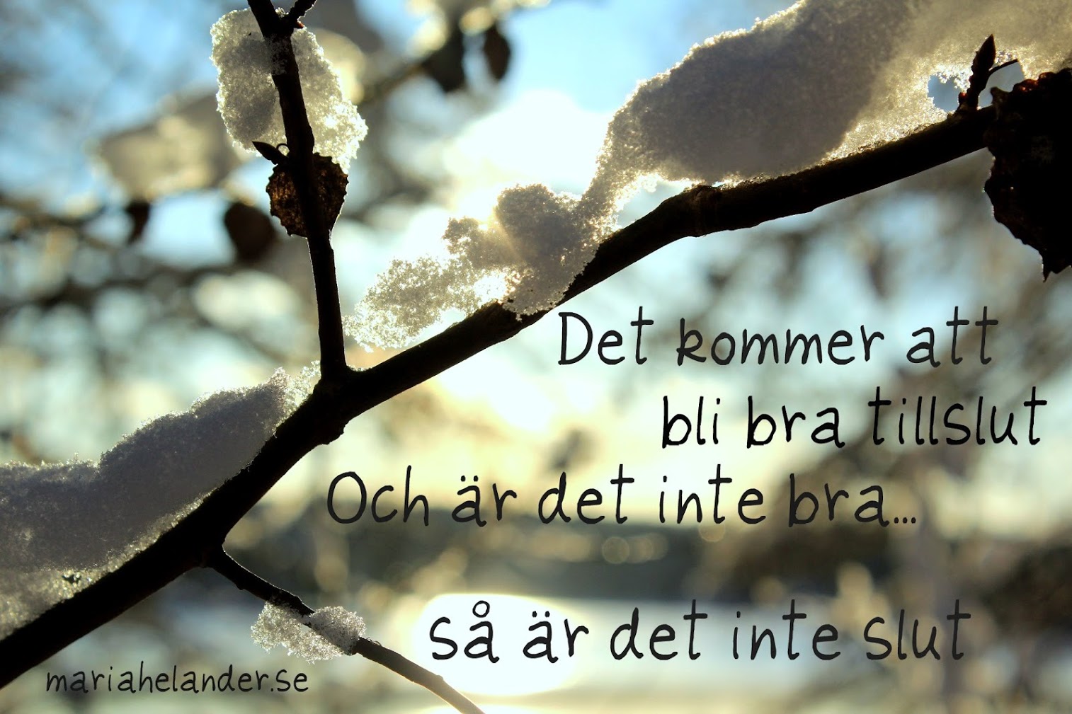 Allt kommer att bli bra Maria Helander