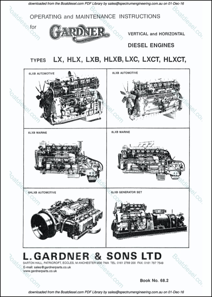 Gardner Diesel Engine Manuals MARINE DIESEL BASICS