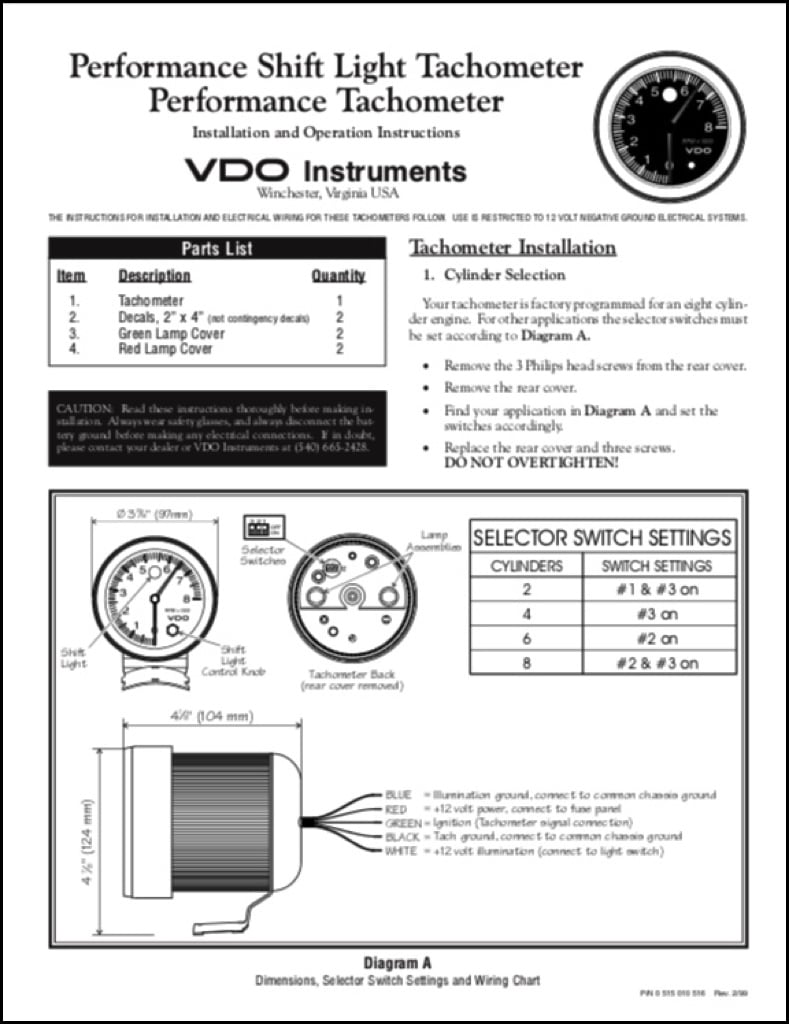 Manuals for VDO Equipment - MARINE DIESEL BASICS