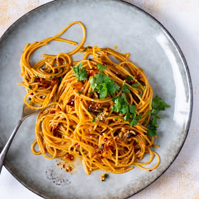 Chilli Crisp Garlic Butter Spaghetti Marion's Kitchen