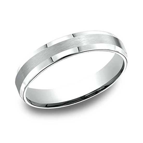 Beveled Edge Comfort Fit Band Platinum Men's Wedding Bands Wedding Bands