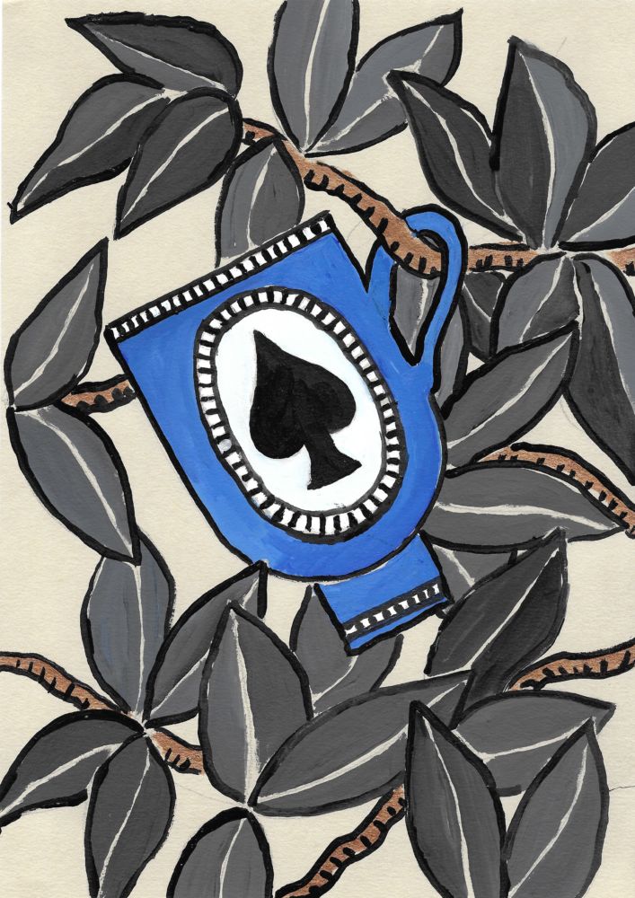 Blue Spade Tea Cup in Tree limited edition print Mariska Meijers