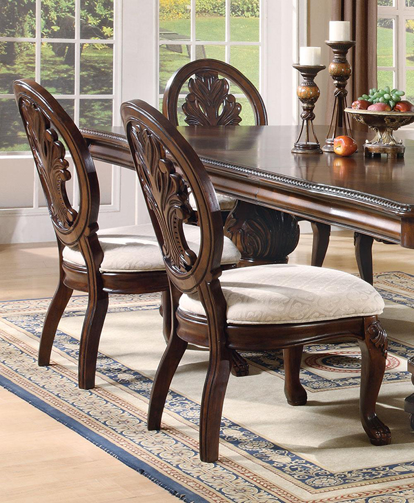 Tabitha 7Piece Formal Dining Room Set in Deep Rich Cherry Finish