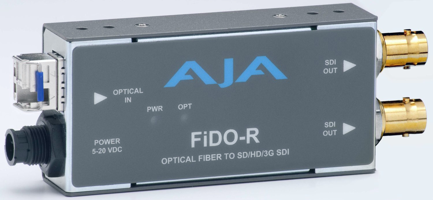 AJA FiDOR Single Channel Fiber to SDI Converter with Dual SDI Outputs
