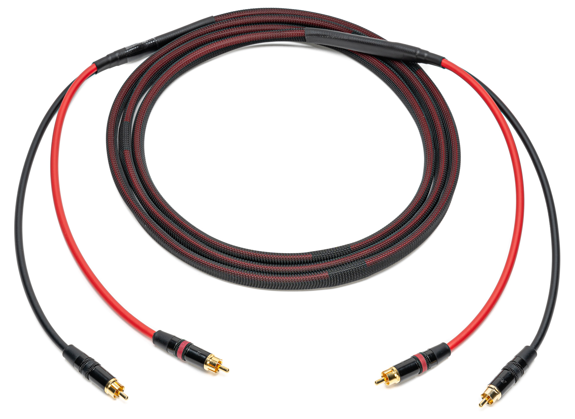 Audiophile Unbalanced Single Pair RCA Cables 3 Foot