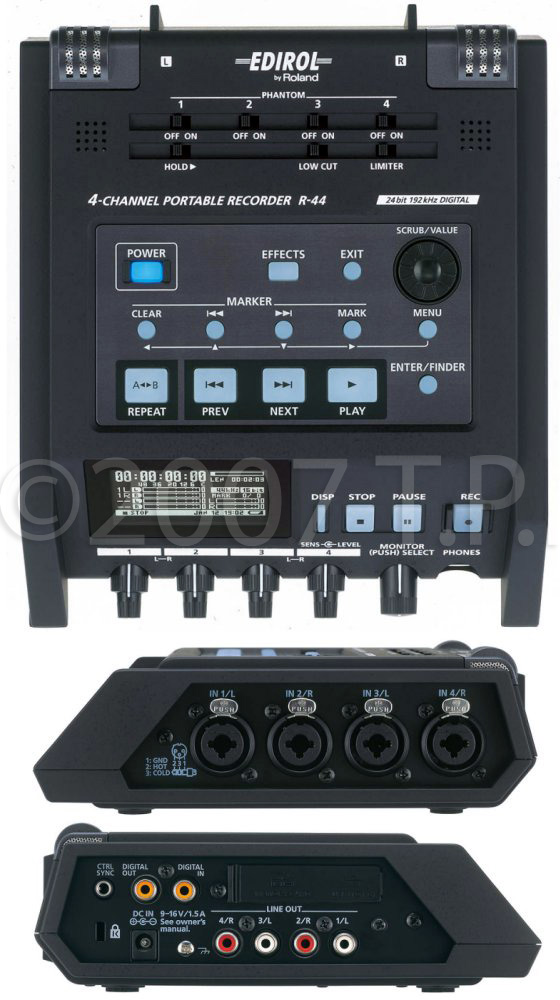 Roland R44 4 Channel Solid State Portable Field Recorder