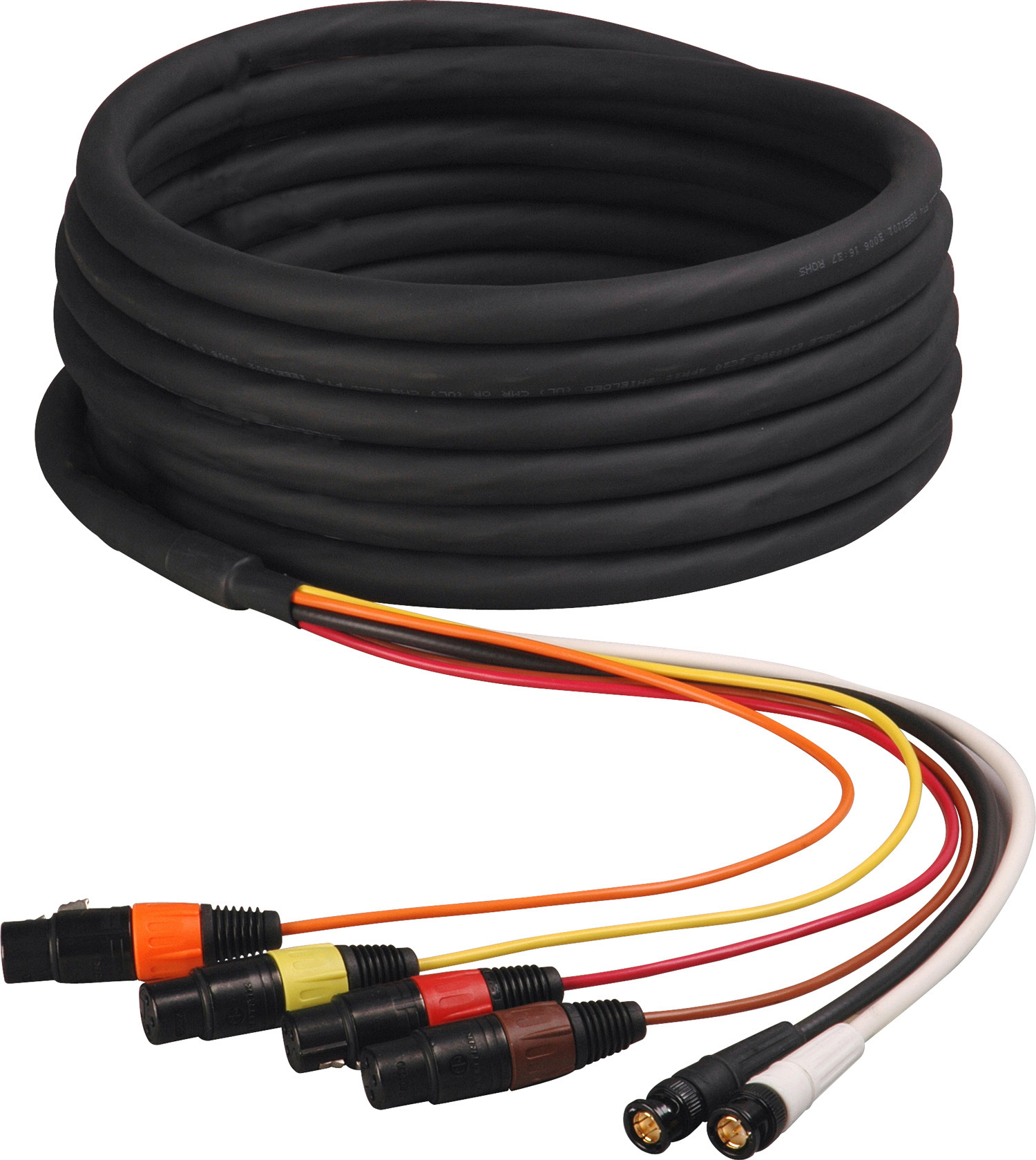 2 Channel HDSDI Video and 4Channel XLR Audio Snake Cable 100 Foot