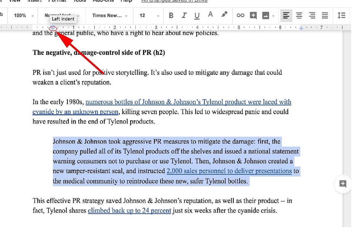 How to Create Hanging Indent in Google Docs? by Experts