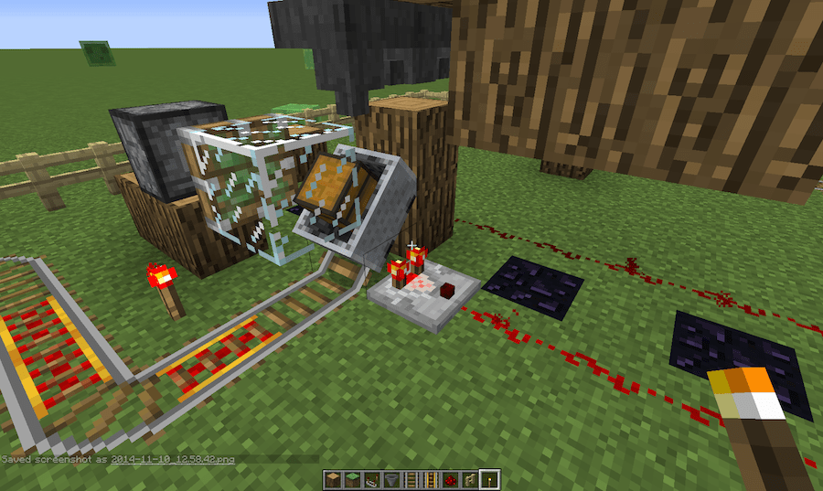 Mark Fickett Art Stuff Minecraft Minecart Auto Fill and Empty