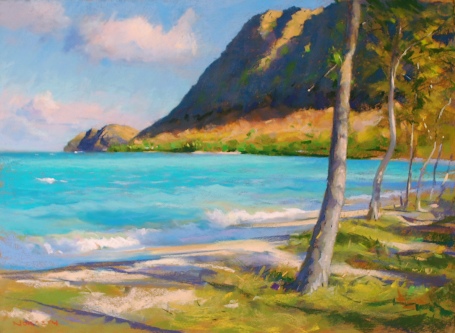 "Waimanalo", pastel on board, 22 x30" • Mark Norseth Fine Paintings