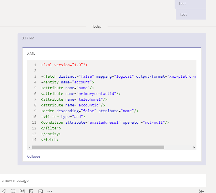 Office 365 Send Formatted Code Snippets in Teams The Marks Group