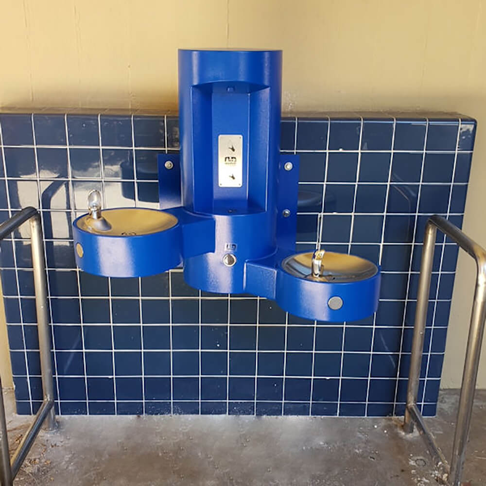 Wall Mount Bottle Filler with Angled BiLevel Drink Fountain