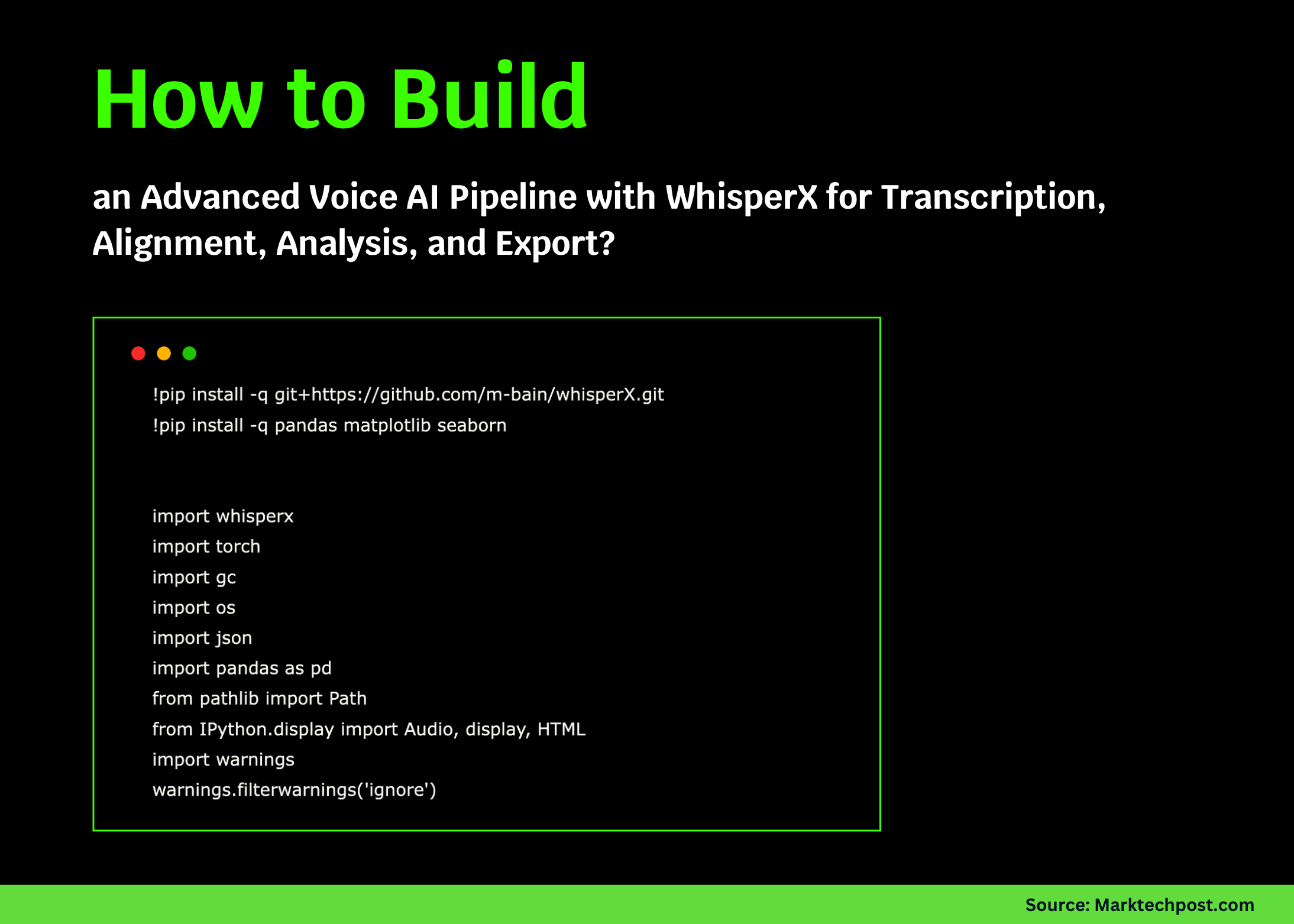 How to Build an Advanced Voice AI Pipeline with WhisperX for Transcription, Alignment, Analysis, and Export? How to Build an Advanced Voice AI Pipeline with WhisperX for Transcription, Alignment, Analysis, and Export?