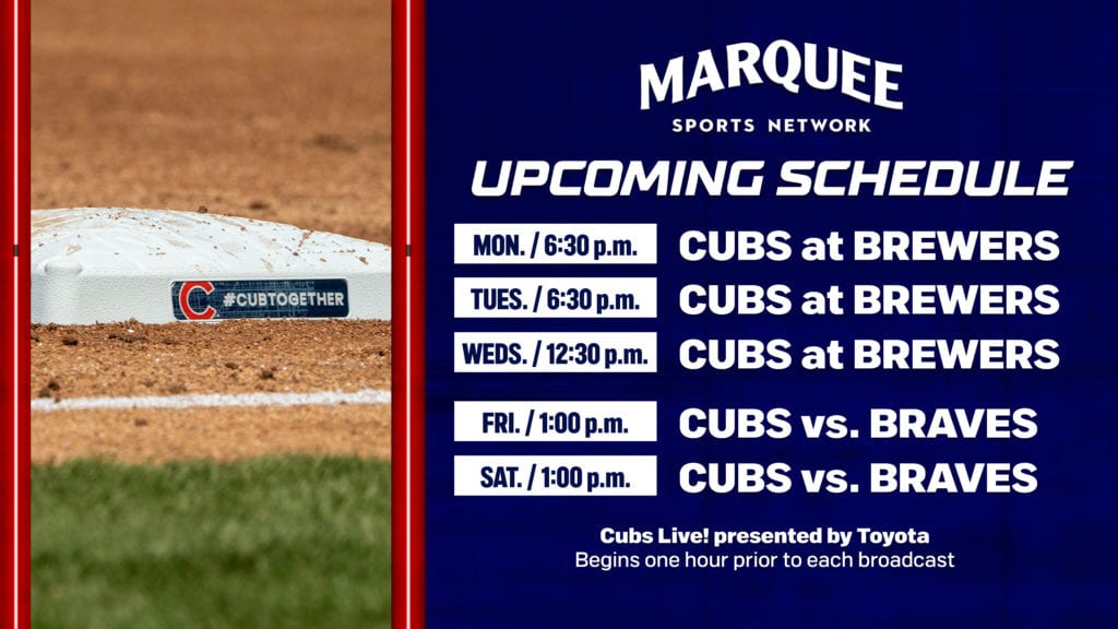 Marquee Sports Network Notes Week of April 12 Marquee Sports