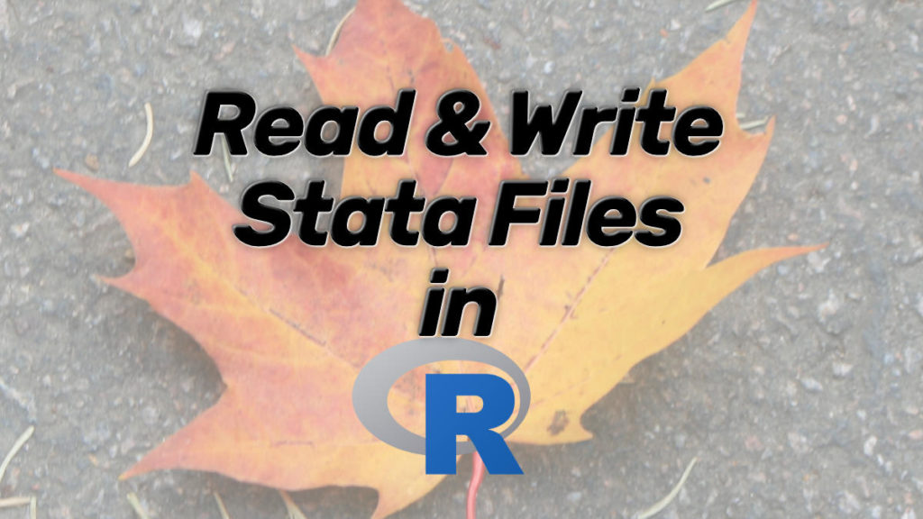 How to Read and Write Stata (.dta) Files in R with Haven
