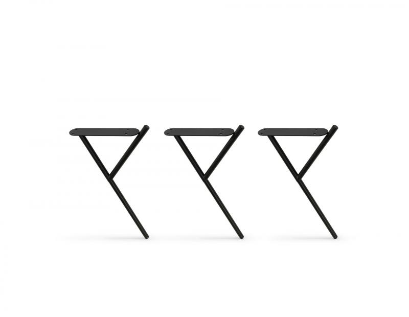 MIDHEIGHT BLACK SIDE TABLE LEGS "M" 3 PCS Martin Foret