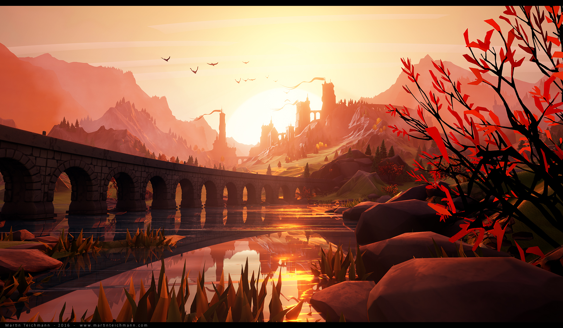 [UE4] Sunrise Stylized Landscape — polycount