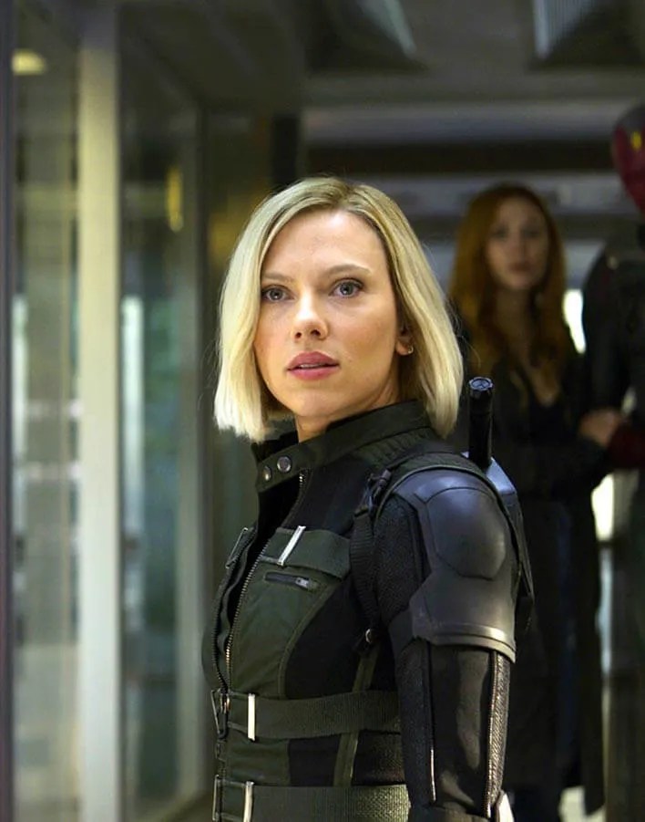 Black Widow (Scarlett Johansson) Avengers Endgame Black Leather Jacket