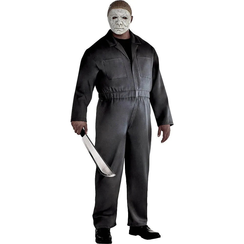 Adult Gray Michael Myers Costume Plus Size Halloween Marvel Jacket