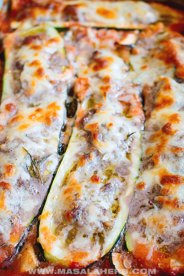 Ground Beef Stuffed Zucchini Boats Recipe