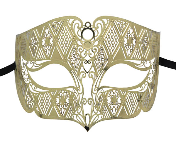 Gold Noble Filigree Masquerade Mask