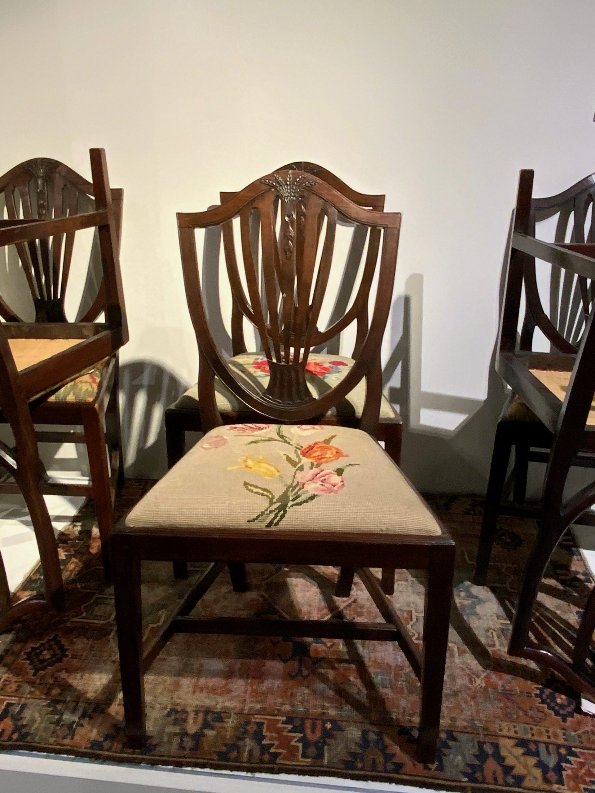 Set of Six III Hepplewhite Dining Chairs c. 1800’s Museum of