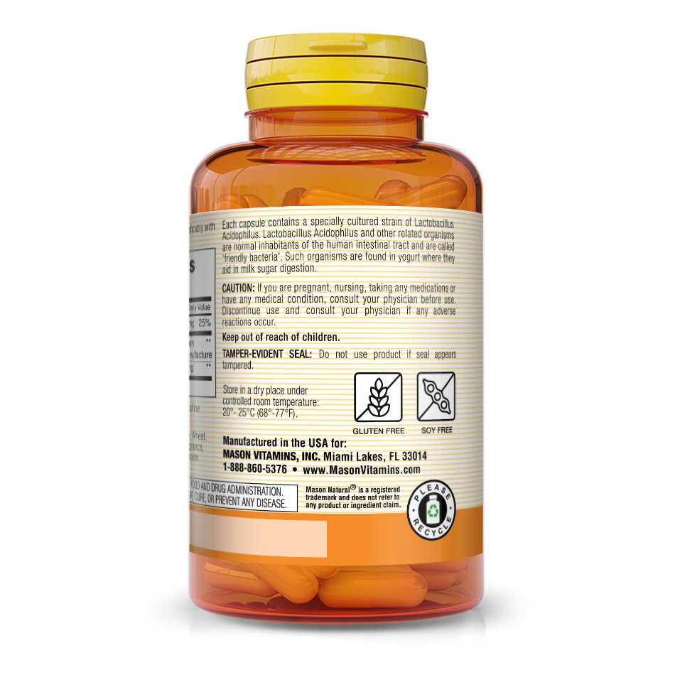 Probiotic Acidophilus With Pectin Mason Vitamins