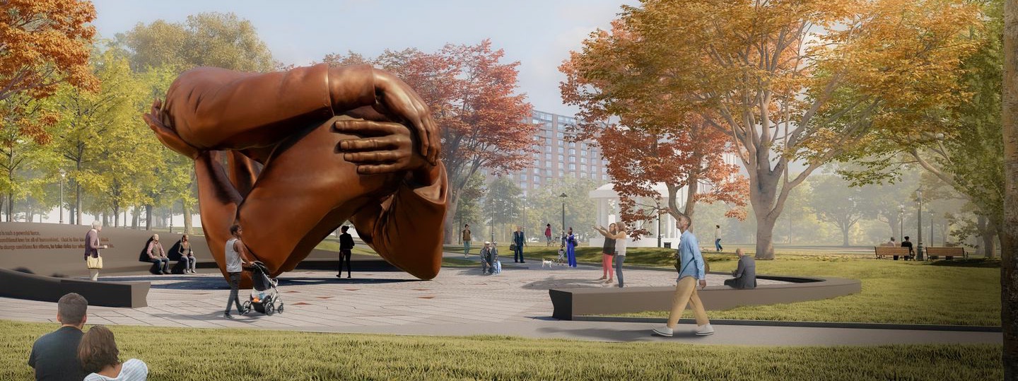 Embrace Boston Memorial is Unveiled on Boston Common on January 13
