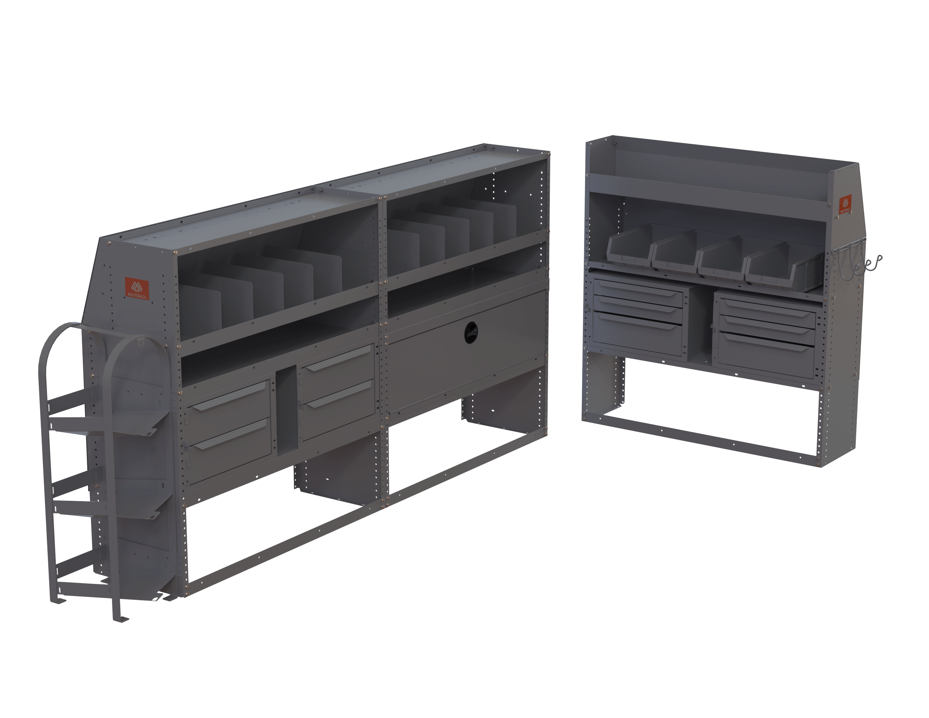 HVAC Cargo Van Shelving Package, Ford and GM Masterack