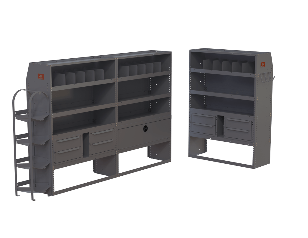 HVAC Cargo Van Shelving Package Medium and High Roof Vans Masterack