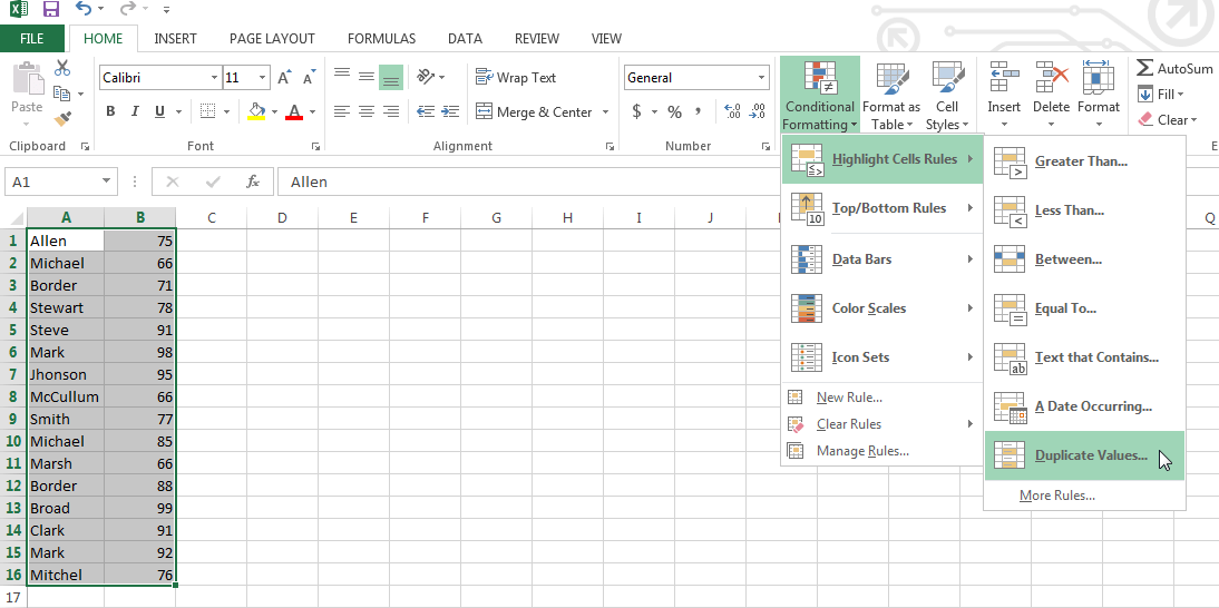 Excel find duplicates in each row betalikos
