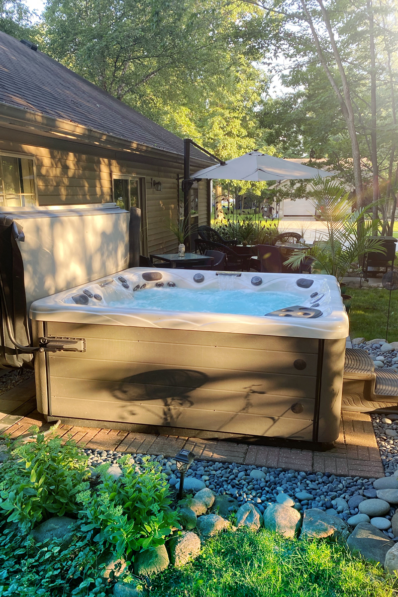 Hot tub landscaping ideas for the Twilight Series 8.2 Master Spas Blog