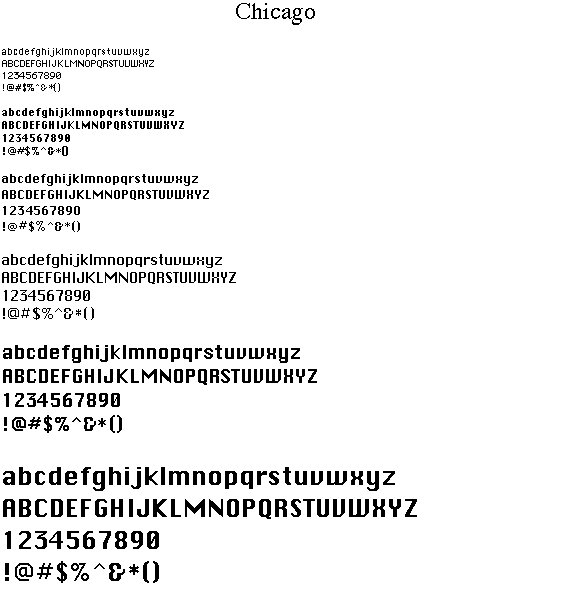 Chicago Font