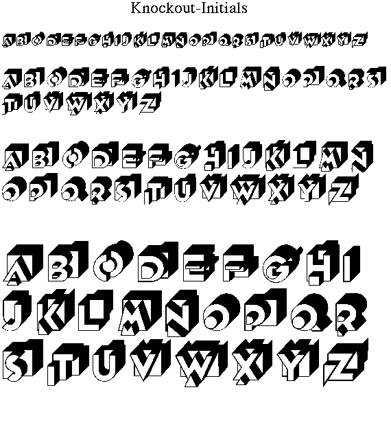 KnockoutInitials Font