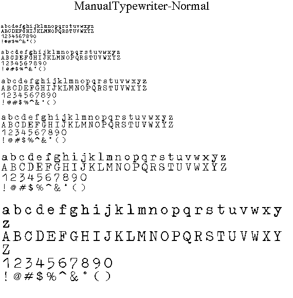 Manual Typewriter Font