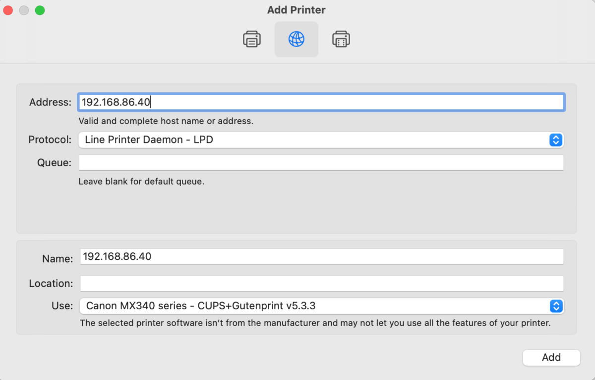 Mac Big Sur and Canon Printer MX340 Solved Mateo de Colón