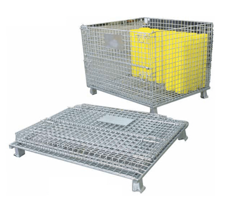 Collapsible Mesh Storage Cage Materials Handling