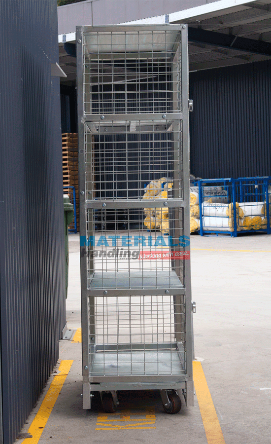 Storage Cage with Shelves Materials Handling