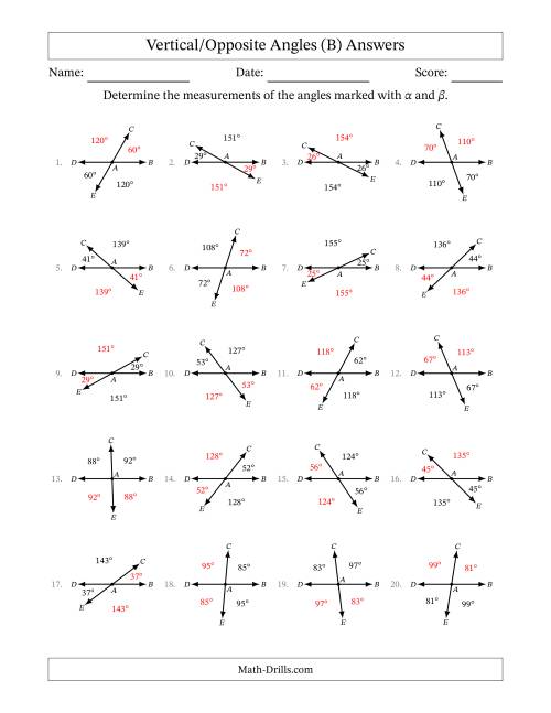 34 Vertical Angles Worksheet Pdf Free Worksheet Spreadsheet