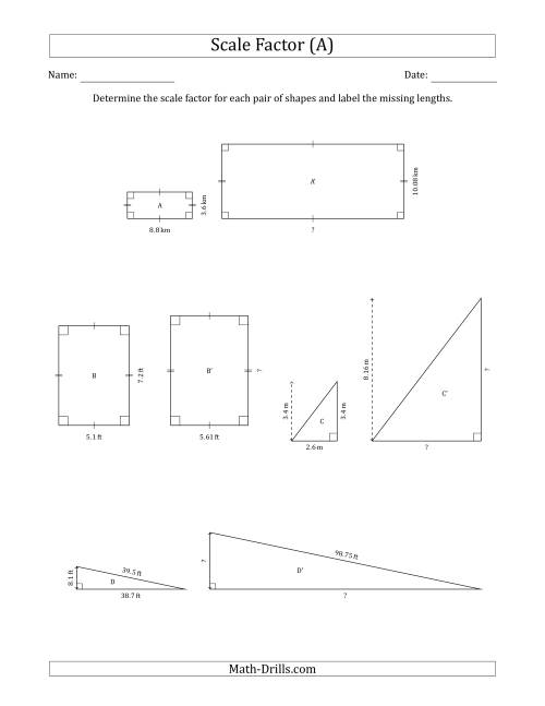 Made by Teachers Geometry Scale Factor Worksheet