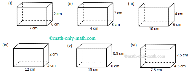 Worksheet on Volume of a Cube and Cuboid | The Volume of a Rectangle Box