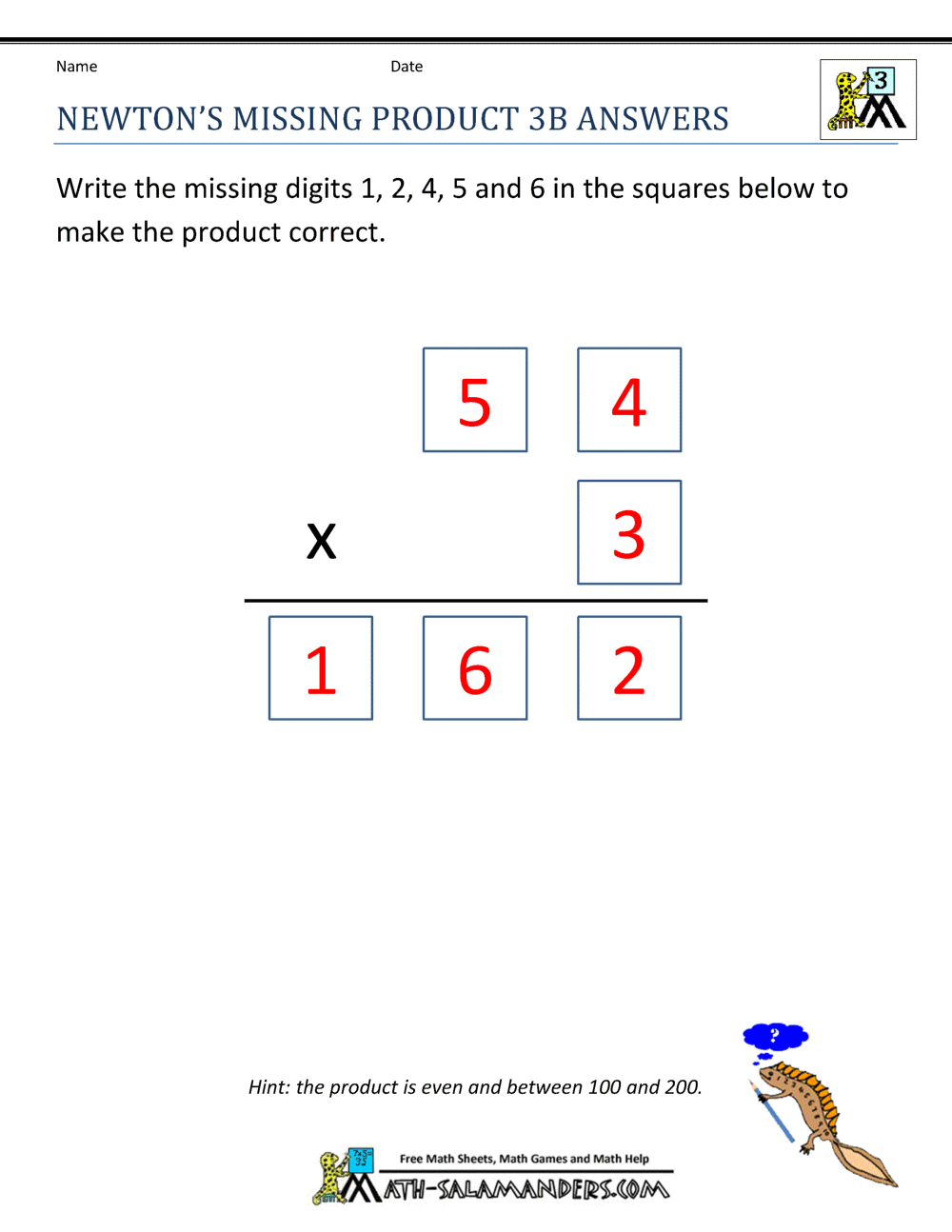 Math Puzzle Worksheets 3rd Grade