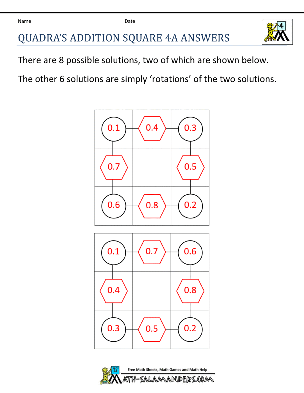 4Th Grade Math Puzzles
