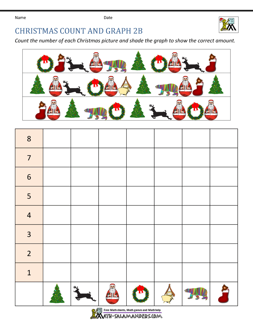 2nd Grade Christmas Math Worksheets