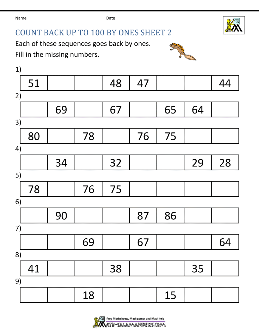 Count to 100 by Ones