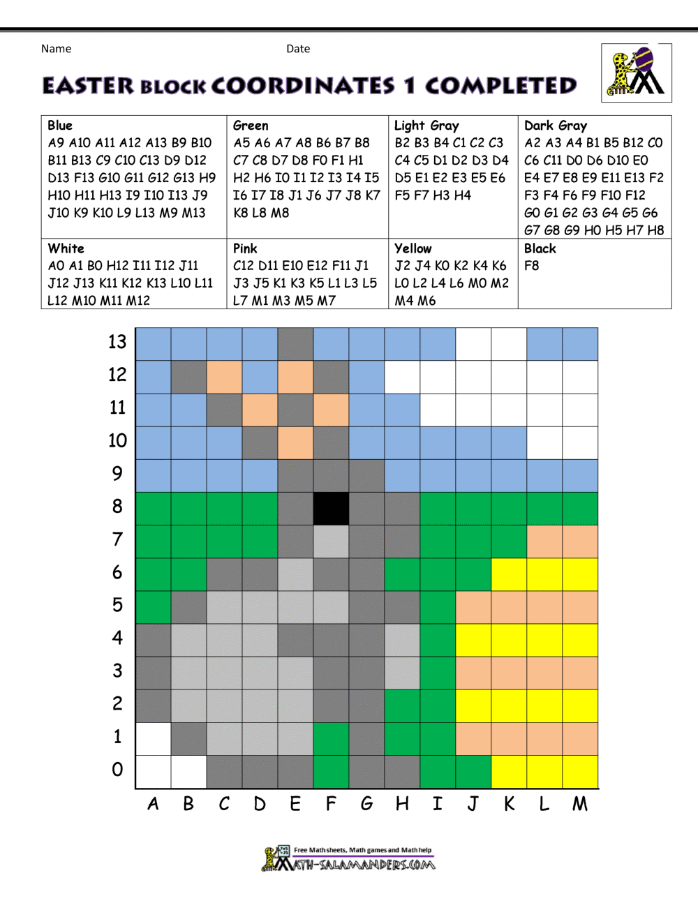 Easter Worksheets for kids