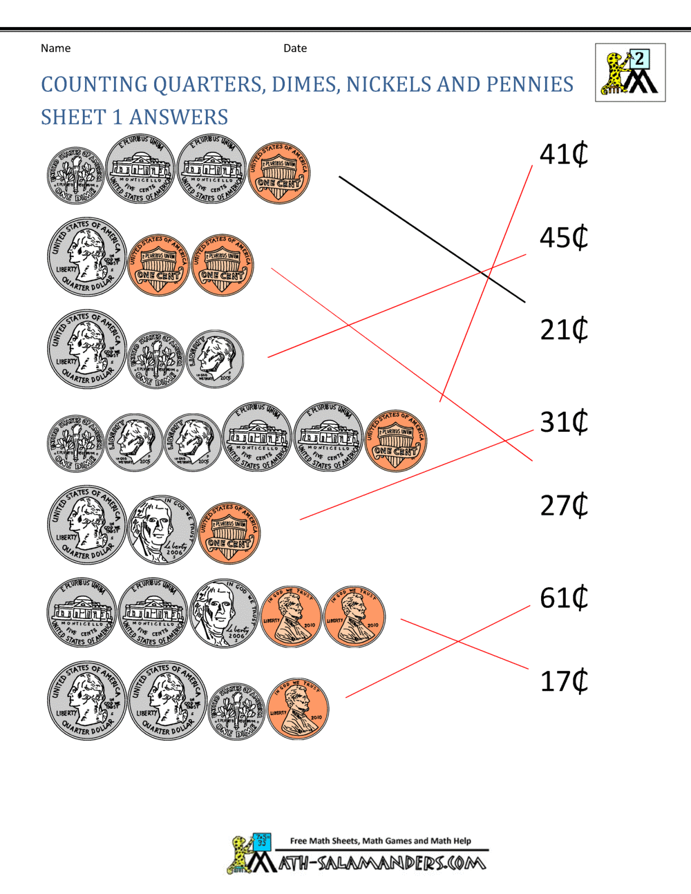 2nd grade money worksheets up to 2 - comparing money 2nd grade making