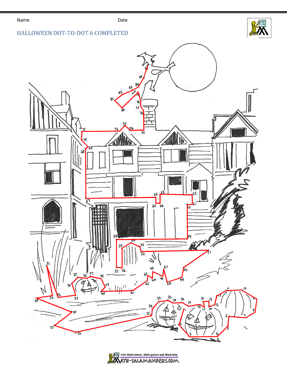 Halloween Dot to Dot